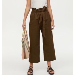 High waisted paper- bag  pants